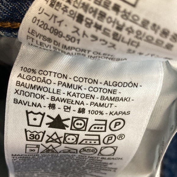 Levi's Wedgie Jeans Womens 28 x 26 Medium Blue Icon Fit High Rise Ankle Crop - Picture 14 of 15